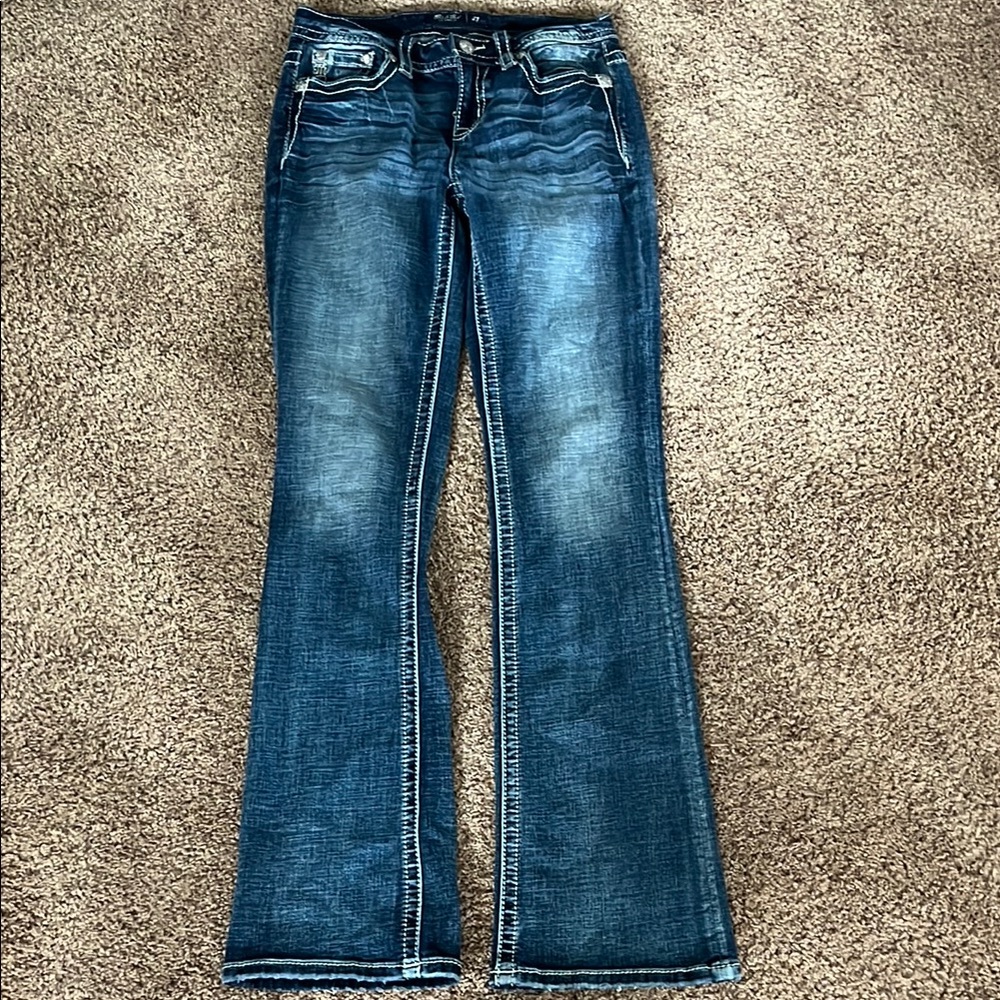 Miss Me Blue Flare Wide Leg Jeans